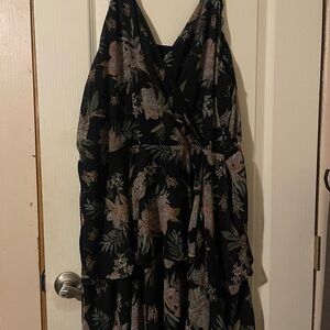 Maurices Black Floral Mini Dress